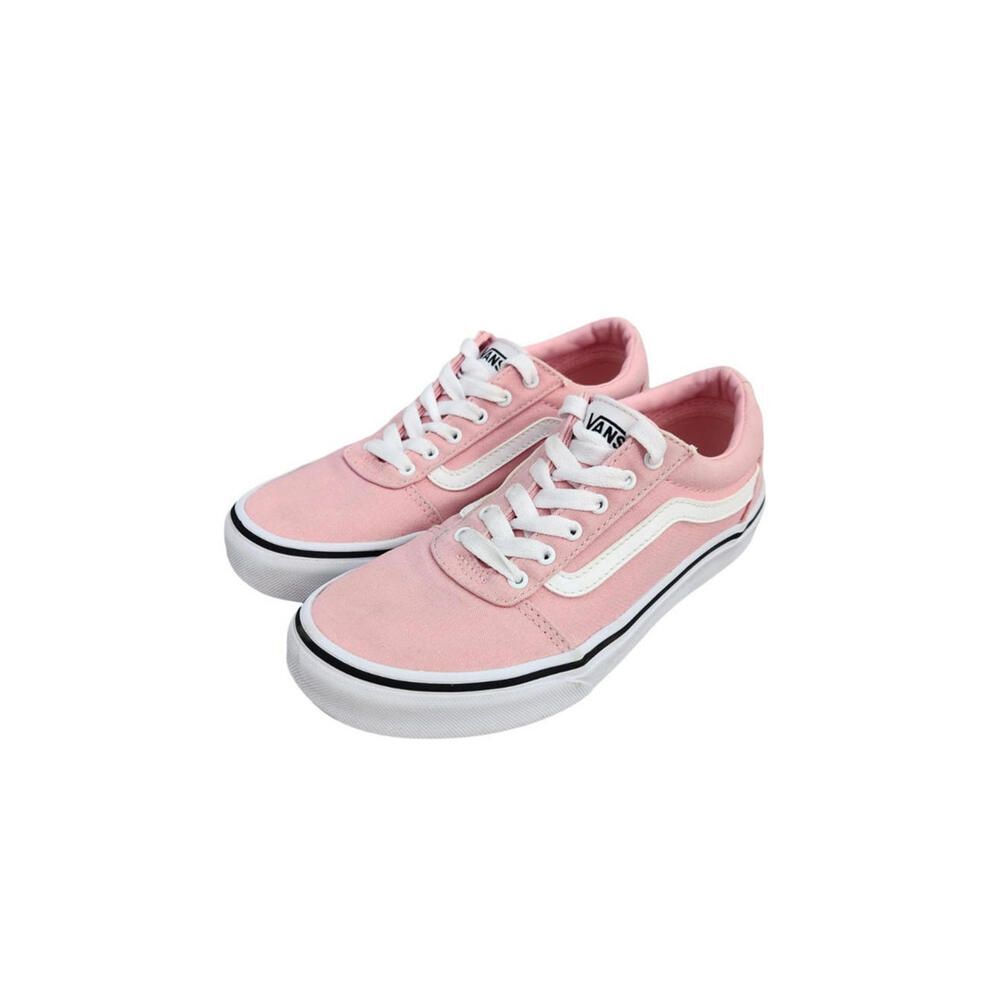 Vans Pink and White Trainers
